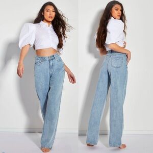 🌻Glamorous Jeans | Antique Blue High-Waist Wide Leg 90s Jeans | Size 32